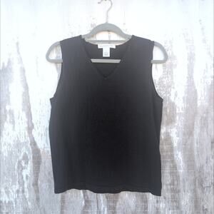 Vtg Pursuits LTD Silk Blend V Neck Sleeveless Shirt Women's Large